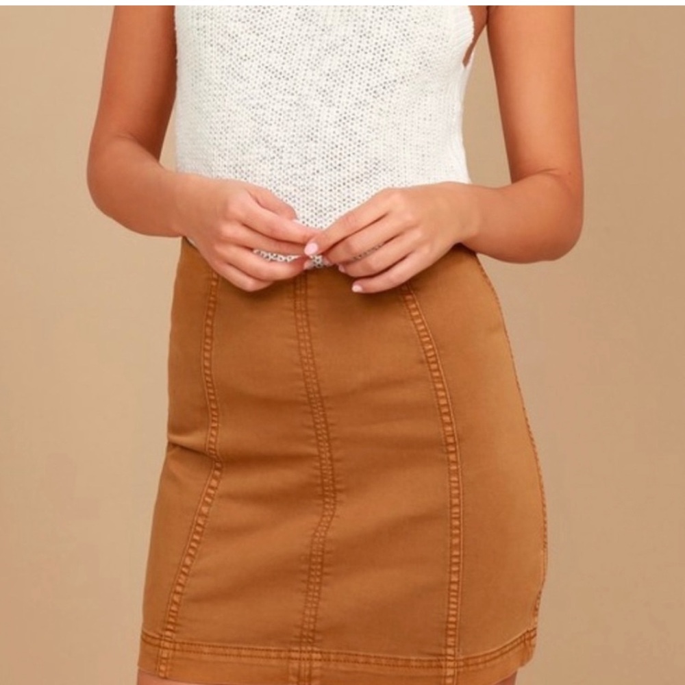 Free People modern femme Vegan Suede mini skirt